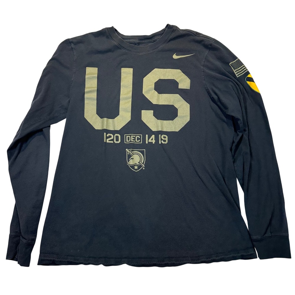 Nike Army Navy Game 2019 Long Sleeve Shirt Mens Small Black 1st Cavalry Division